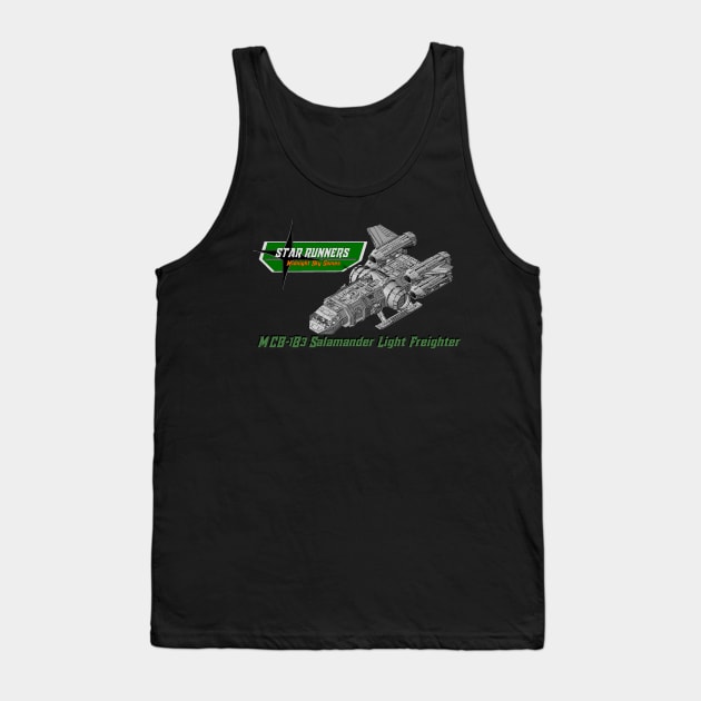 Salamander Light Freighter Tank Top by Midnight Sky Games